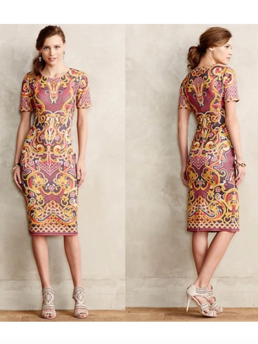 Anthropologie Onida Pencil Dress by Pankaj & Nidhi (Size 6)