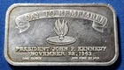 A Day to Remember John F Kennedy 1 oz.  0.999 PURITY SILVER Art Bar #03725