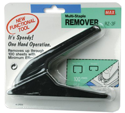 MAX RZ-3F Heavy-Duty Staple Remover - High-Leverage 100-Sheet Capacity