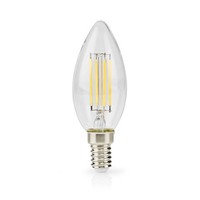 Nedis Led-Filament-Lampe E14 - Kerze - 4.5 W - 470 Lm - 2700 K - Dimmbar - Warmw