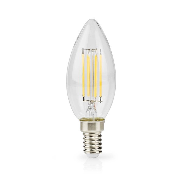 Nedis Led-Filament-Lampe E14 - Kerze - 4.5 W - 470 Lm - 2700 K - Dimmbar - Warmw-image