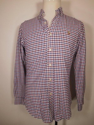 Beautiful Men's Small Ralph Lauren Blue Plaid Design LS Button-Down Shirt