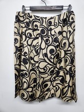 Vintage Talbots Women's A-Line Pleated Skirt, Size 16, In Champagne Gold Black