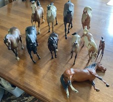 Lot Of 11 Vintage Breyer Horses, Good Condition. Mainly Large Size