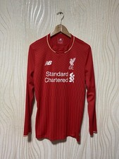 LIVERPOOL 2015 2016 HOME SHIRT JERSEY LONG SLEEVE NEW BALANCE WSTM543 sz M MEN