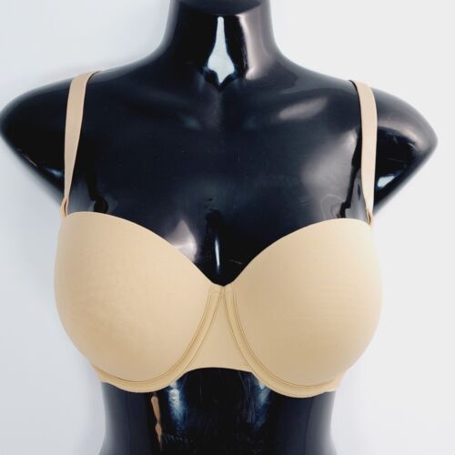 Calvin Klein Bra Womens Size 32DD Nude Underwire Lingerie T-Shirt Balconette - Picture 1 of 8