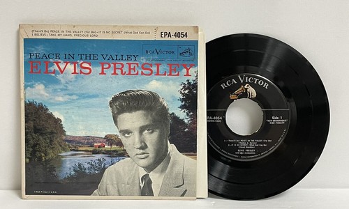 ELVIS PRESLEY-PEACE IN THE VALLEY, TAKE MY HAND EP-45 RPM RECORD VG + COND' A10