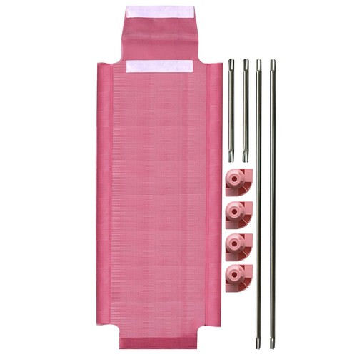 Acrimet Premium Stackable Nap Cot (Stainless Steel Tubes) (Pink Cot