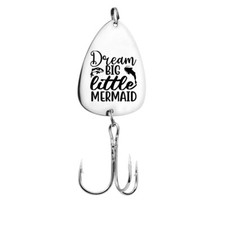Dream Big -  Best Gift for Anglers, Fisherman. Engraved Fishing Hooks Lure.