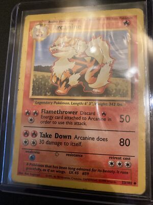 1999 arcanine pokemon card value Arcanine Pokemon 1999 Base Set English 23/102 NM Pokemon Card – Vintage  Radar main image 1