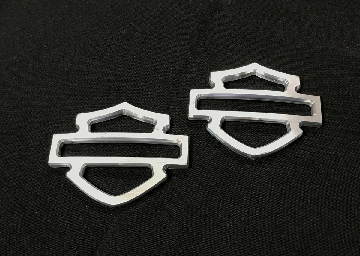 HARLEY-DAVIDSON エンブレム 2個セット RAW 6061 Billet METAL Harley CVO Tank Emblems (set of 2