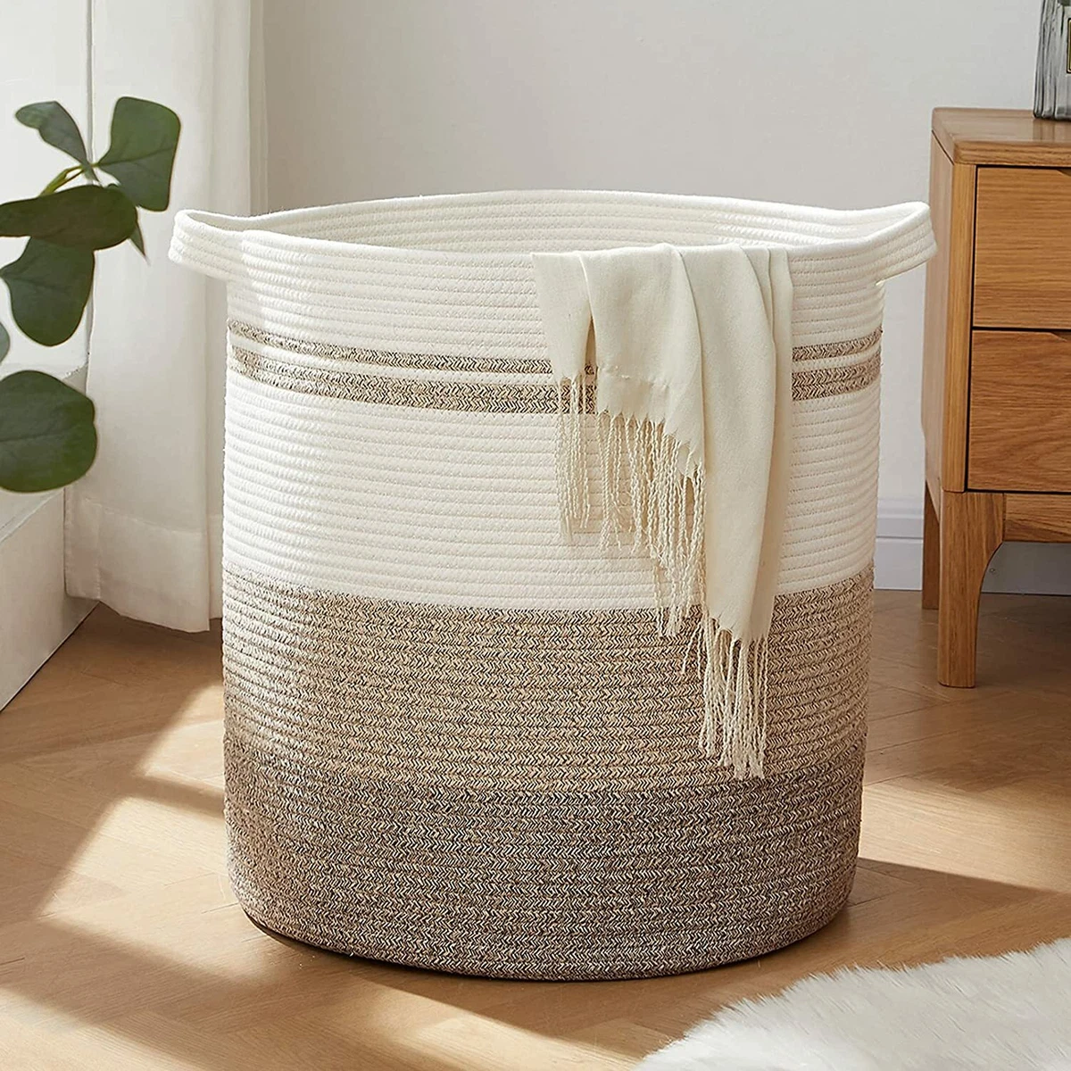 Basket with pillows and blankets sales