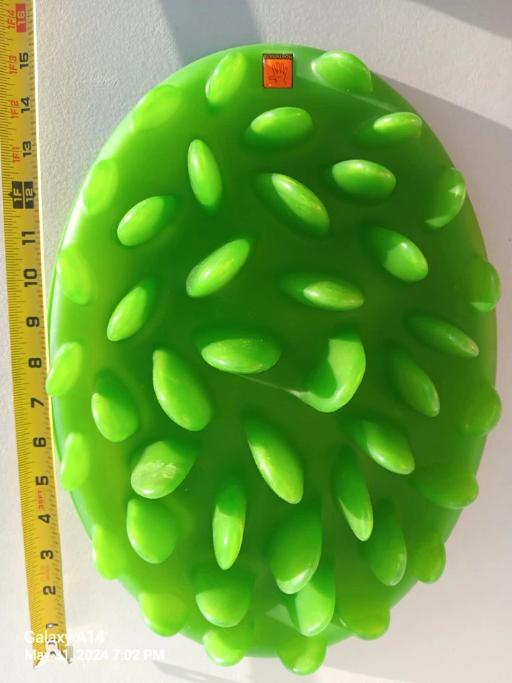 Plato de comida interactivo verde para perros mascotas comer lento ser saludable divertirse grande Foto 2 de 4