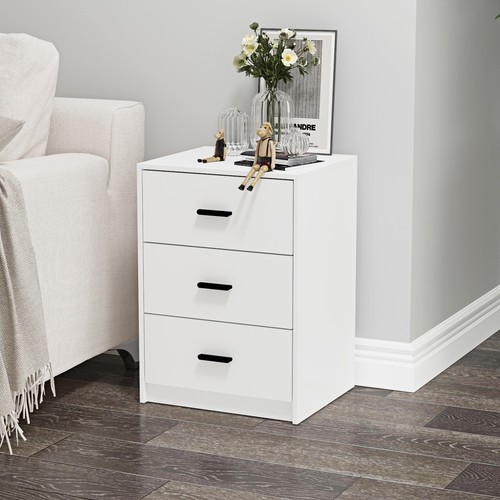 3 Drawer Wooden Bedroom Bedside Cabinet Furniture Storage Nightstand Side Table - Picture 45 of 130