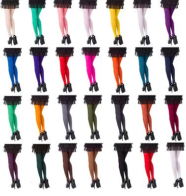 Blickdichte Strumpfhose Auswahl aus 26 modischen Farben 40 & 60 & 100 DEN, Größen S-XL