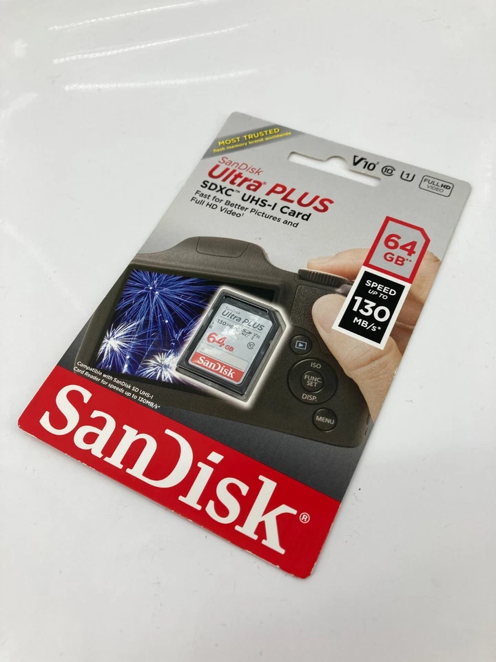 (3) SanDisk - Ultra PLUS 64GB SDXC UHS-I Memory Card - Image 3 of 3
