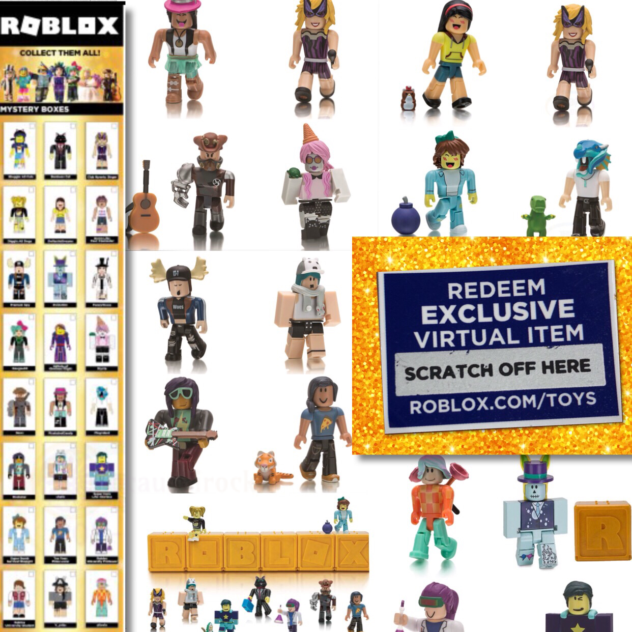 New Roblox Celebrity Gold Series 1 2 3 Mystery Box Action Figures Unused Codes For Sale Online - bride roblox roblox celebrity roblox figure game toy