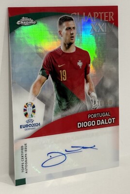 その他 Topps auto Portugal ex Portugal RC 2024 Topps Chrome UEFA EURO Portugal Diogo Dalot Chapter XXIV Auto
