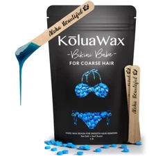 Koluawax Hard Wax Beads for Hair Removal – Coarse Hair Formula – Face, Brazilian
