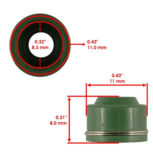 2x Valve Stem Seal for Suzuki Quadrunner 230 LTF230 LT230E LT230GE 2x4 1985-1993 - Bild 2 von 7