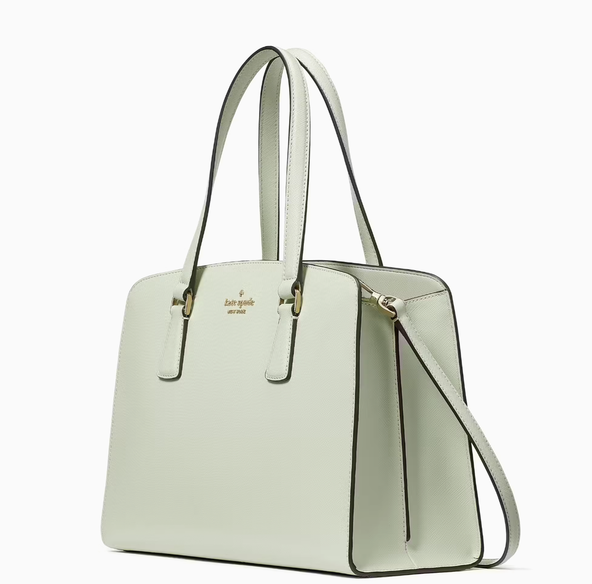New Kate Spade Perry Medium Satchel Saffiano Leather Light Olive