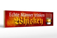 Holzschild Spruch 46X10 Cm Echte MäNner Trinken Whiskey Deko Schild Wooden Sign