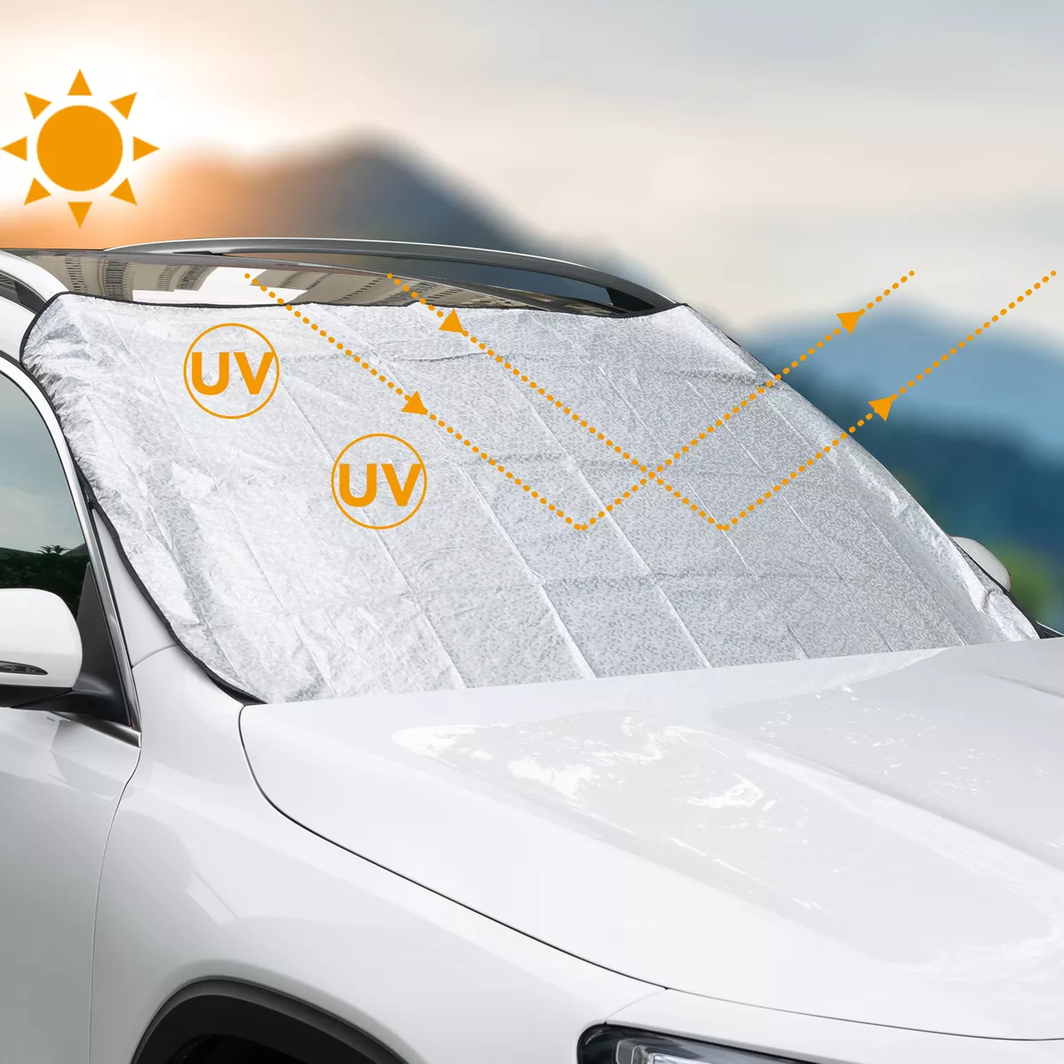 Car Windscreen Cover, Snow Uv Ice Protection Car Windshield Cover