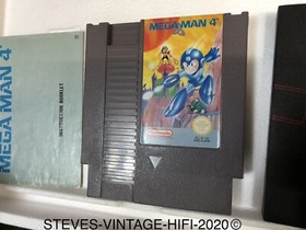 Mega Man 4 NES CARTRIDGE + MANUAL UK PAL ULTRA RARE (NES-4V-UKV) NEAR MINT L@@K!
