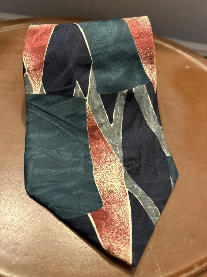 Gianfranco Ruffini Italy Men's 100% Silk Neck Tie Geometric Art Deco - Image 2 of 4