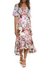 Women's Adelyn Rae Abbi Mixed Floral Wrap Dress, Size M