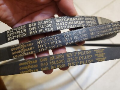 Lot of Three (3) Genuine -- Goodyear Matchmaker HY-T Plus B49 V Belt B-49 5L520