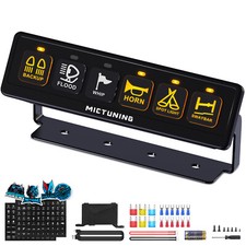 Wireless 6 Gang Switch Panel Auxiliary LED Light Bar Switch Remote Control Box
