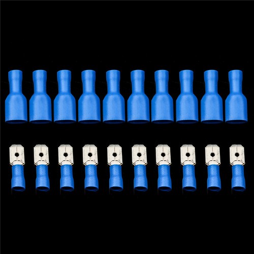 100Pcs Insulated Spade Crimp Terminals Male&Female Wire Connectors 22-10AWG - Picture 9 of 12