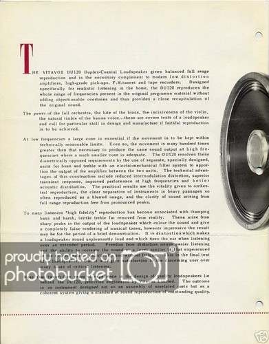 Rare! A-Pair - VITAVOX DU 120 Duplex Coaxial Loudspeakers. - Foto 10 di 12