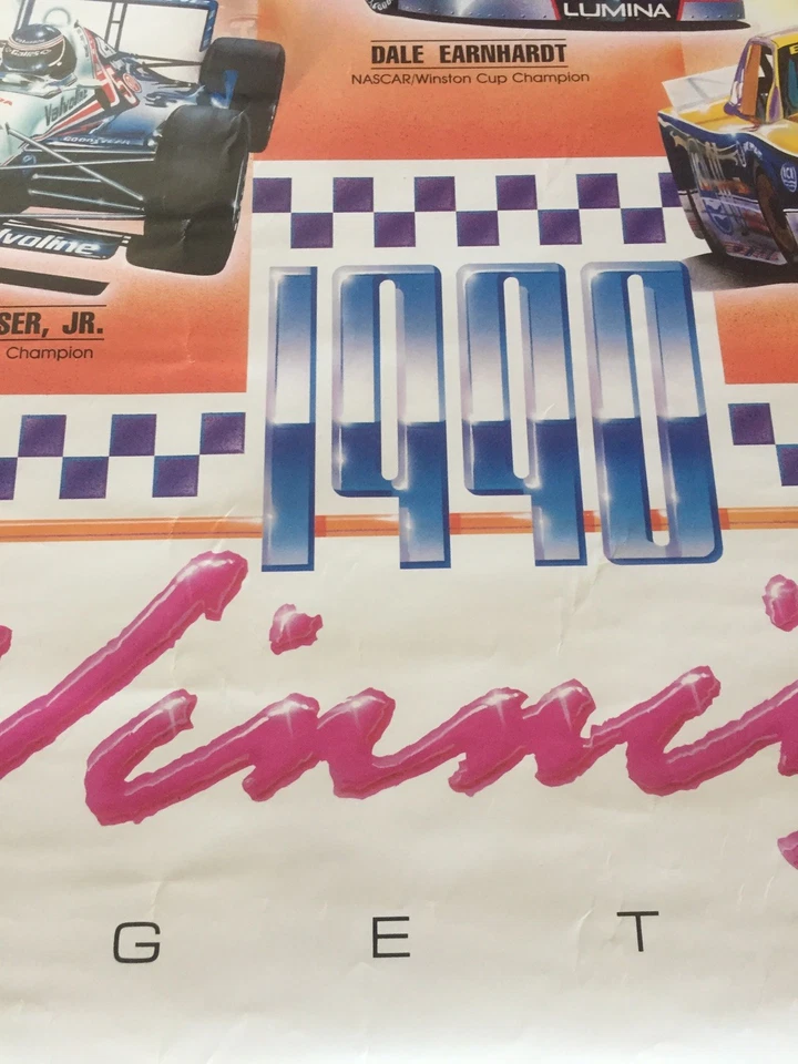 ¡Póster Chevy Champions 1990! Earnhardt, Our, Kendall! ¡Póster ganador! Foto 2 de 2