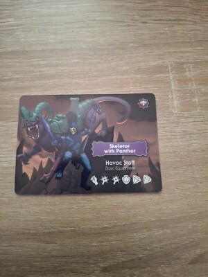 MOTU Masters Of The Universe Battleground Skeletor mit Panthor Karte in Englisch