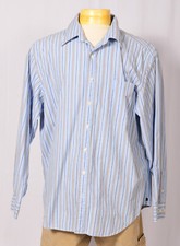 Gap Mens Casual Shirt Blue Striped Classic Fit Sz XXL Long Sleeve