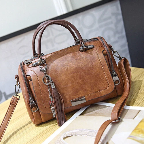 Damen Leder Tasche Shopper Handtasche Schultertasche Umhängetasche Tragetasche - Bild 13 von 17