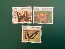 ICOLLECTZONE Singapore 387-389  VF NH butterflies