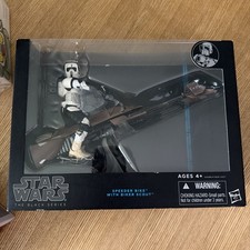 Hasbro Star Wars The Black Series 6  Deluxe Speeder Bike w  Biker Scout Figure