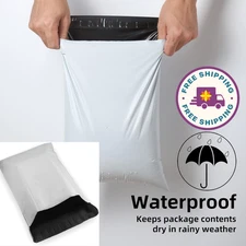 10 Plastic Mailing Bags any size Poly Self Seal Plastic Grey Mailing Bags