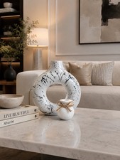 Modern Abstract Ceramic Vase Set – Luxury Minimalist Home Décor Pair ✨