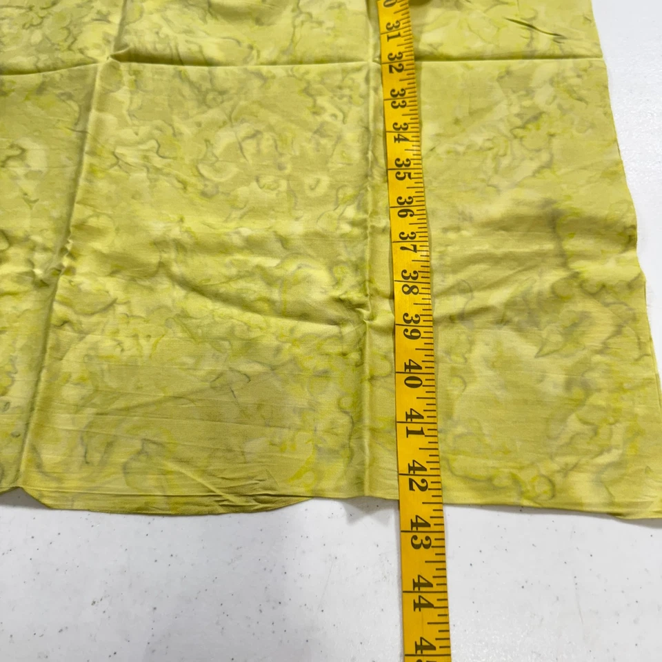 batik quilting fabric cotton green abstract tie dye 18x42 - Image 4 of 4