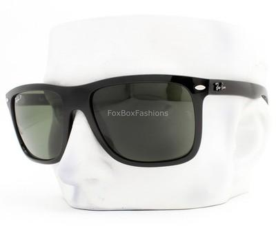 Ray-Ban Boyfriend Two Sunglasses RB4547 601/58 Gloss Black Polarized 57mm w/case
