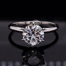 2.50 Ct D VS1 Round Solitaire Platinum Lab Grown Diamond Ring IGI Certified