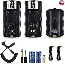 JJC 3-in-1 Wireless Flash Trigger & Shutter Remote Control with Two