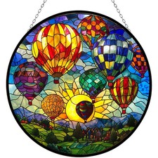 365CUSGIFTS Stained Glass Window Hanging - Gothic Dragon Suncatcher for Windo...