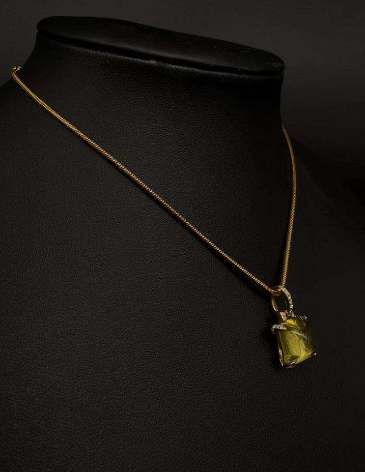 750 Gold Anhänger Lemon Citrin Diamanten Gelbgold Juwelier Buchwald UVP 2590€💎 - Bild 4 von 4