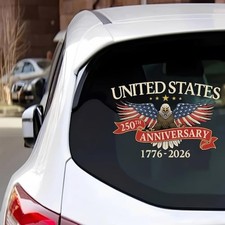 250th Anniversary American Flag Car Window Decals Patriotic Stickers for