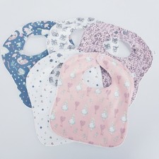 Baby Bibs Alice in Wonderland Prints 5 x Pack 100 Cotton Handmade New